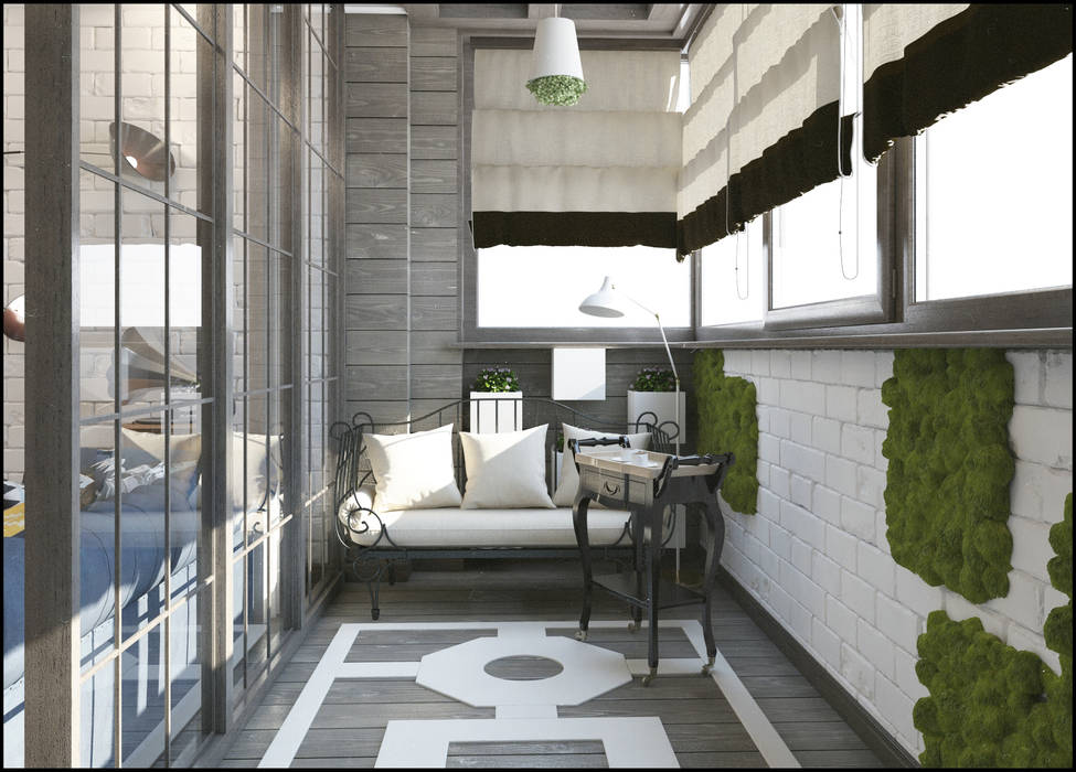 Лофт, Interiorbox Interiorbox Balcones y terrazas industriales
