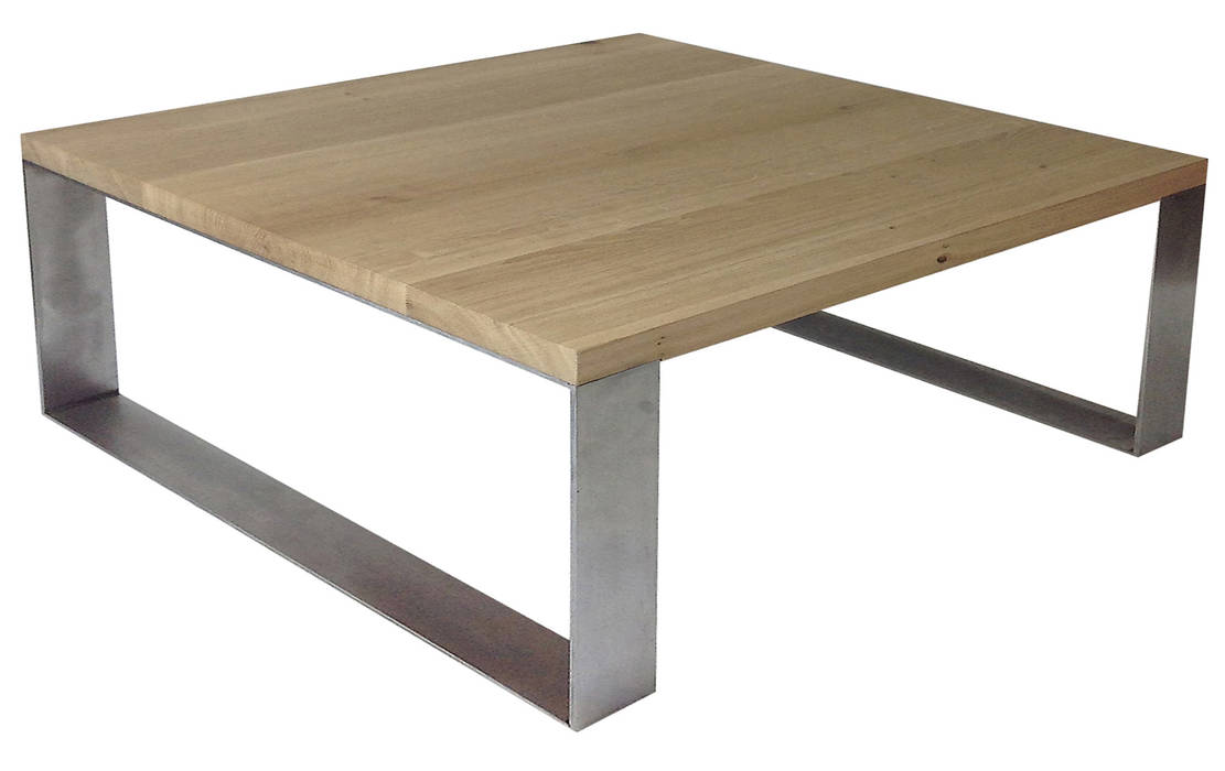 Table basse "PROFIL" , Studio OPEN DESIGN Studio OPEN DESIGN Ruang Keluarga Modern Parket Multicolored Side tables & trays