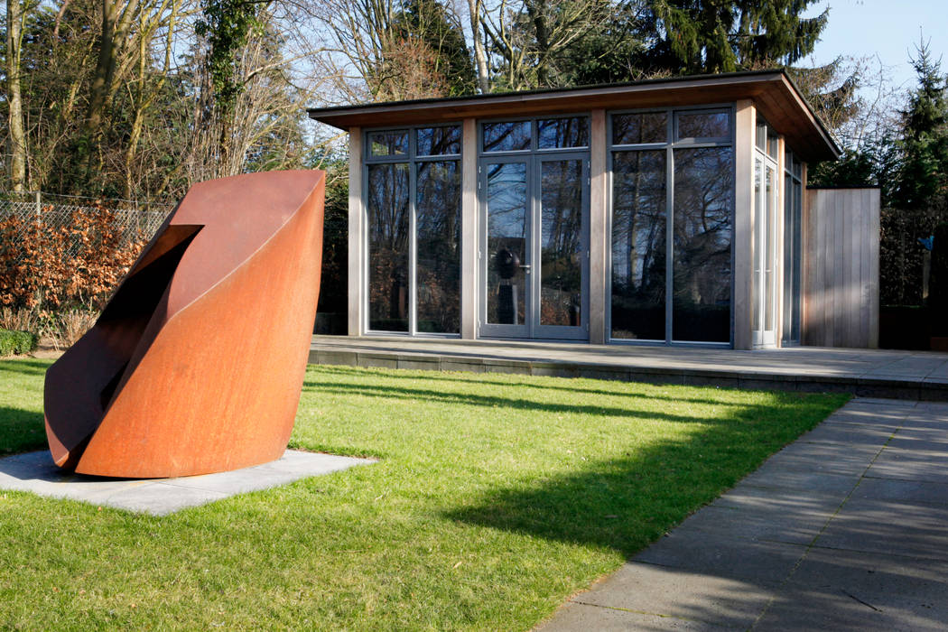 Atelier te Sittard, Joost Pennings Architect Joost Pennings Architect Moderne studeerkamer Hout Hout