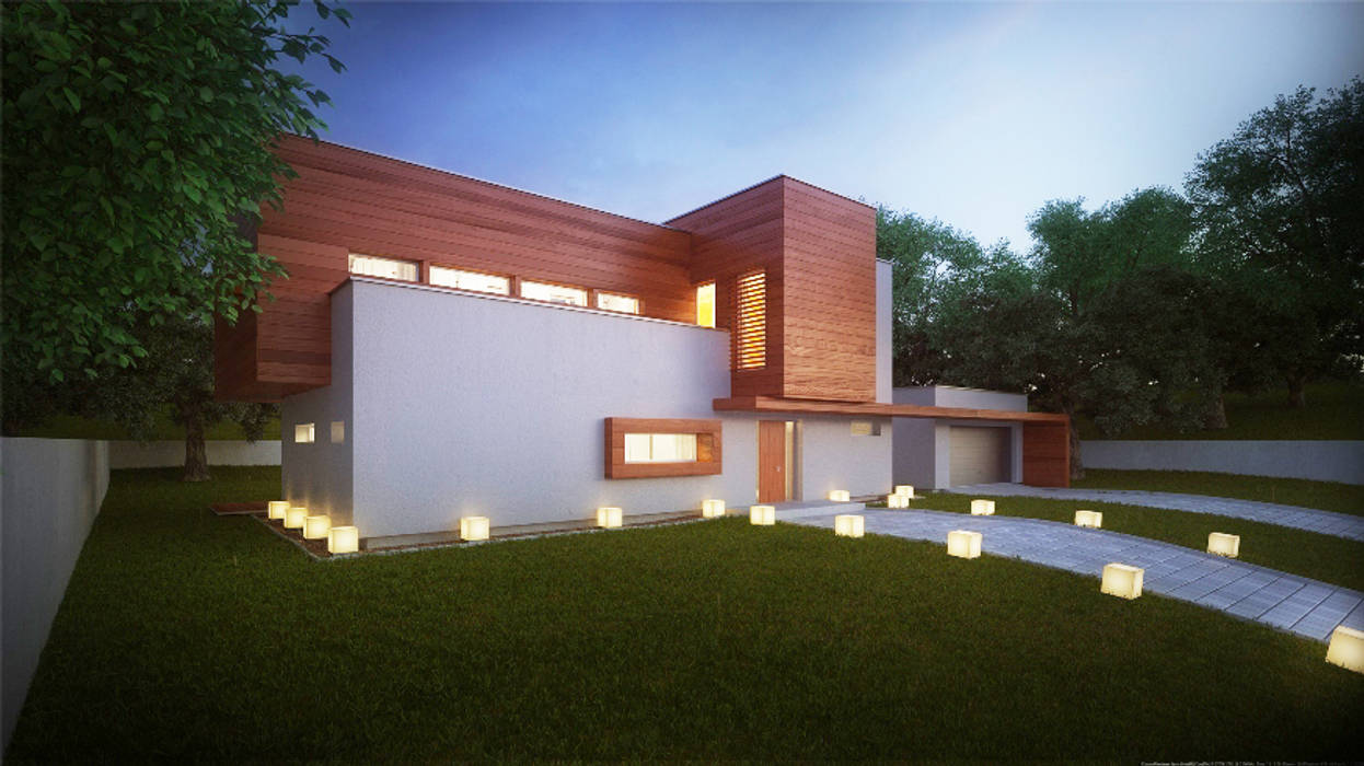 Projekty domów - House x02, Majchrzak Pracownia Projektowa Majchrzak Pracownia Projektowa Casas modernas