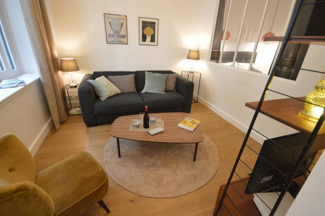 Agrandissement et rénovation totale d'un studio pour mise en location - Coeur de Paris - Appartement Art déco, Parisdinterieur Parisdinterieur