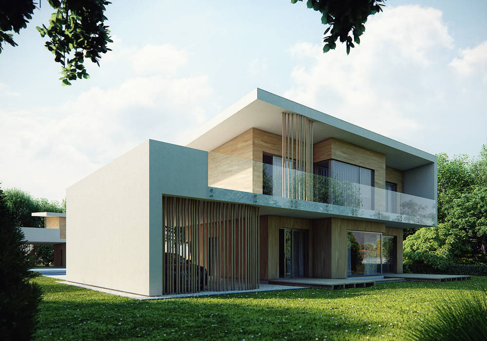 Projekty domów - House 08, Majchrzak Pracownia Projektowa Majchrzak Pracownia Projektowa Дома в стиле модерн