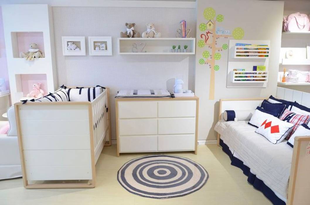 Quarto de bebê completo linha Beabá INTERCASA MÓVEIS INFANTIS E JUVENIS Quarto infantil moderno Madeira Efeito de madeira Camas e berços