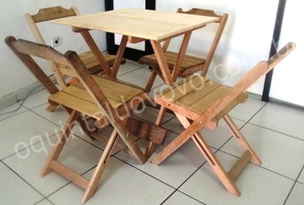 De nossa casa para sua casa - Mesas, O Quintal do Vovô O Quintal do Vovô Rustic style kitchen Solid Wood Multicolored Tables & chairs