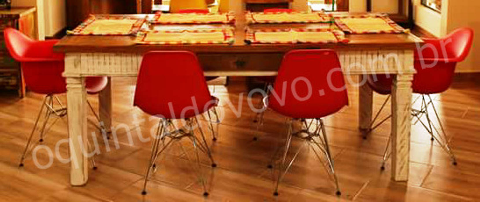 De nossa casa para sua casa - Mesas, O Quintal do Vovô O Quintal do Vovô Rustic style kitchen Solid Wood Multicolored Tables & chairs