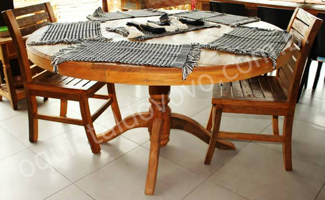 De nossa casa para sua casa - Mesas, O Quintal do Vovô O Quintal do Vovô Kitchen Solid Wood Multicolored Tables & chairs