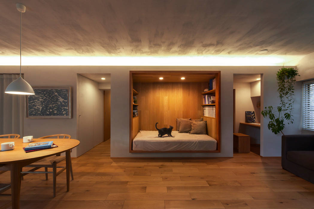 覚王山のリノベーション, Nobuyoshi Hayashi Nobuyoshi Hayashi Dormitorios modernos: Ideas, imágenes y decoración