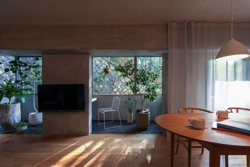 覚王山のリノベーション, Nobuyoshi Hayashi Nobuyoshi Hayashi Modern Living Room