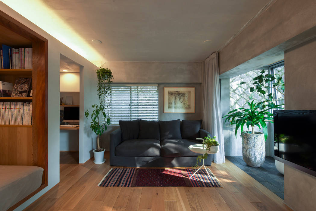 覚王山のリノベーション, Nobuyoshi Hayashi Nobuyoshi Hayashi Modern living room