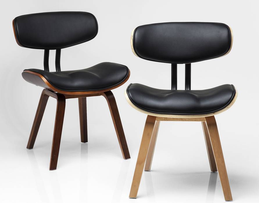 Patron stoel - Kare Design, Robin Design Robin Design Sala da pranzo moderna Pelle sintetica Metallizzato/Argento Sedie & Panche