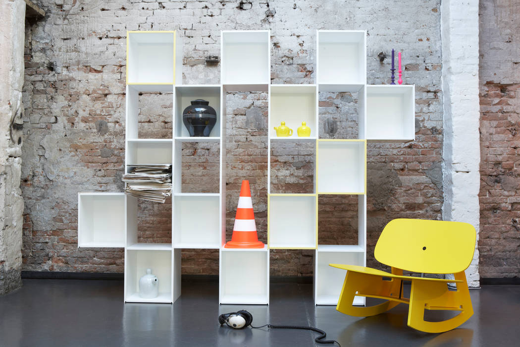 Chequer, Dominik Lutz Industrial Design Dominik Lutz Industrial Design Modern study/office Cupboards & shelving