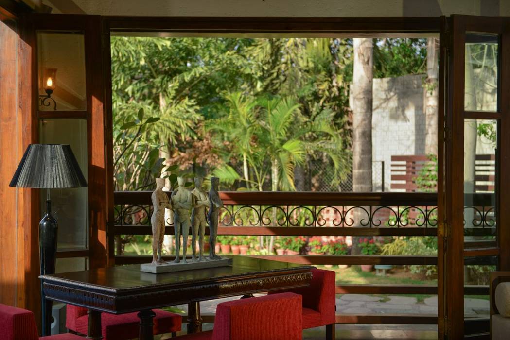 Chattarpur Farmhouse New Delhi, monica khanna designs monica khanna designs Modern terrace Furniture