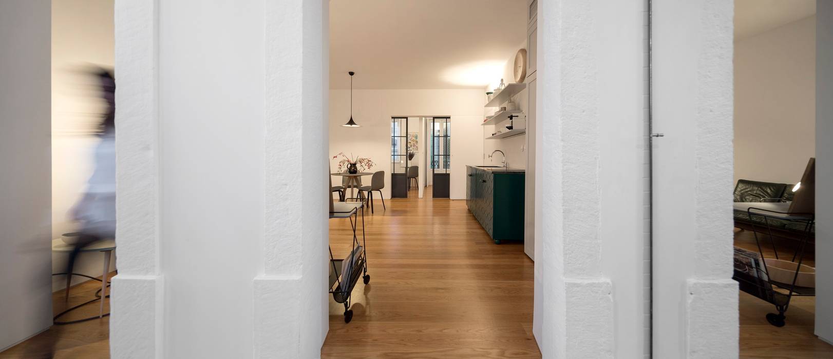Príncipe real apartment lisbon, fala fala Modern corridor, hallway & stairs