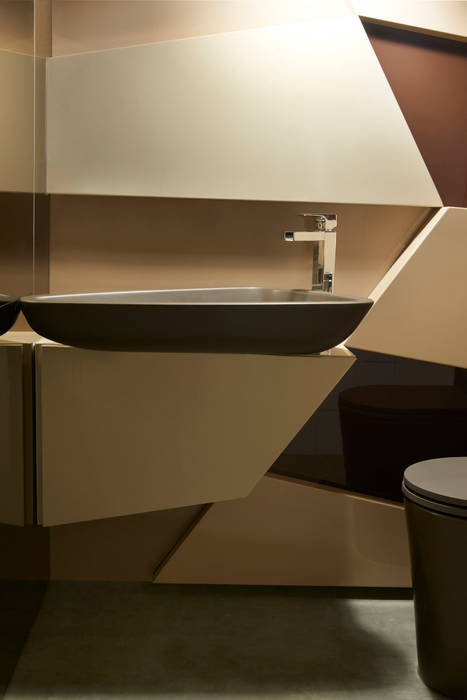 Banheiro Escritório, Bellini Arquitetura e Design Bellini Arquitetura e Design Banheiros modernos
