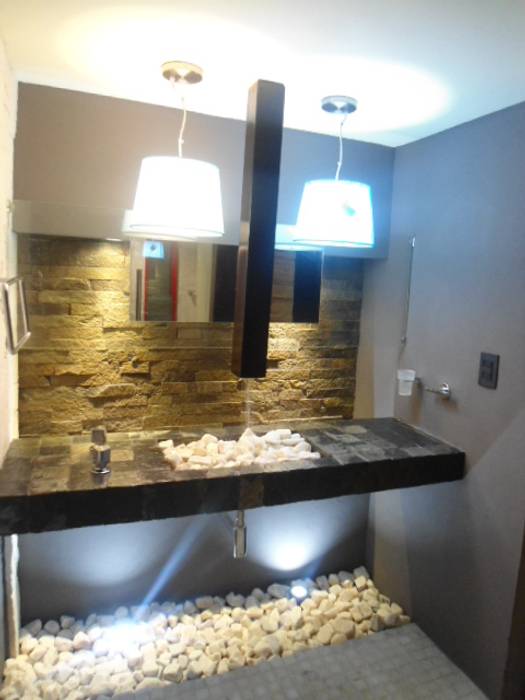 baño compartido bello diseño! Baños de estilo ecléctico