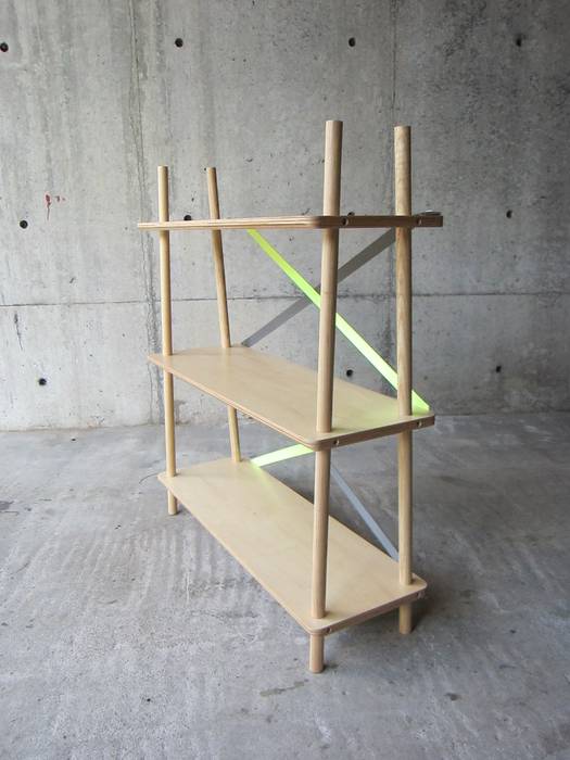 XX, abode Co., Ltd. abode Co., Ltd. Minimalist living room Shelves