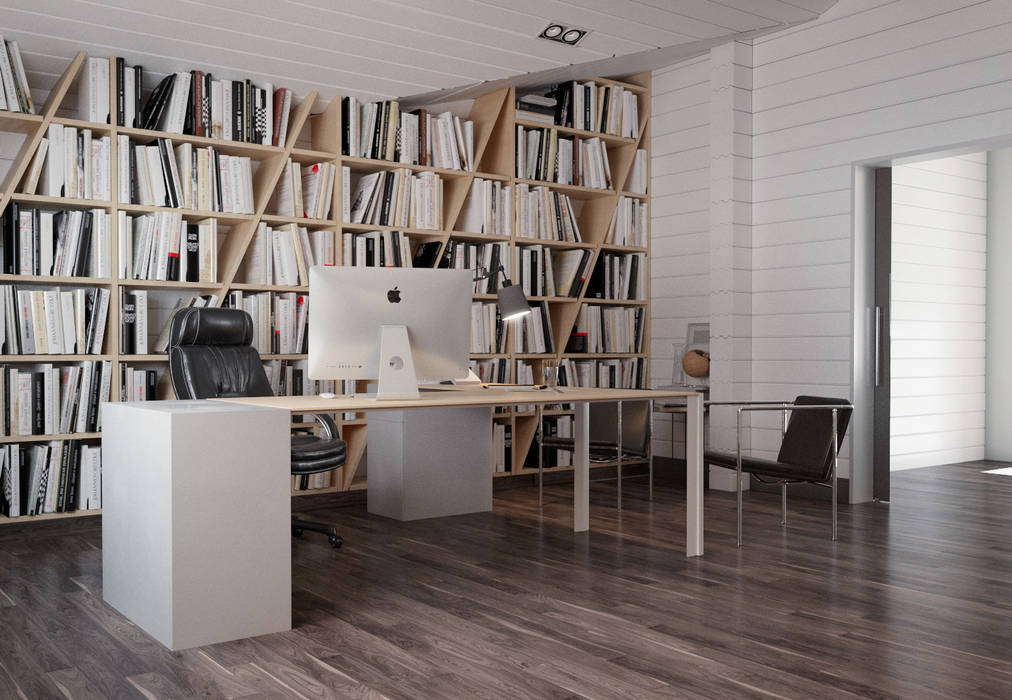 homify Study/office Wood Wood effect