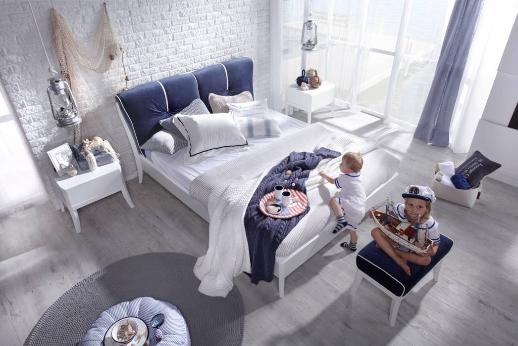 Sypialnia Dream marina Swarzędz Home Śródziemnomorska sypialnia Łóżka i zagłówki
