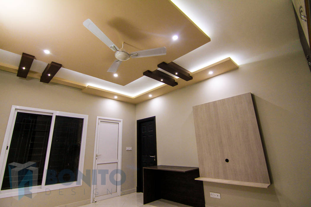 Study Room False Ceiling Lighting Classic Style Study Office
