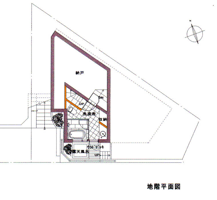 B1F PLAN: 豊田空間デザイン室 一級建築士事務所が手掛けた折衷的なです。,オリジナル