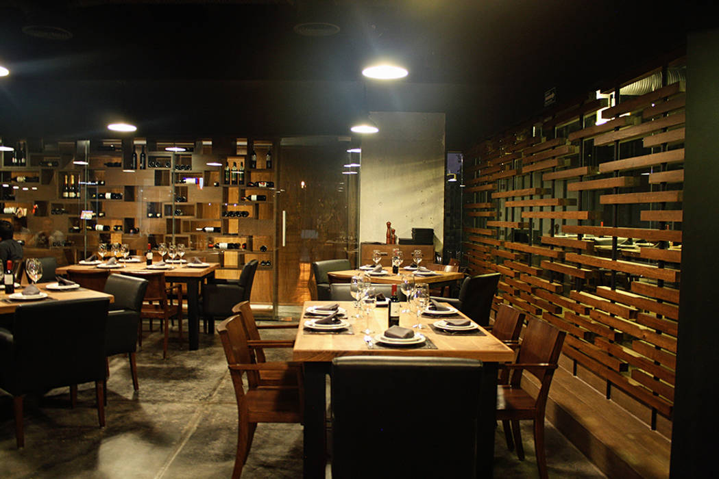 Restaurante Asador 35 Narda Davila arquitectura Espacios comerciales Madera Acabado en madera Restaurantes