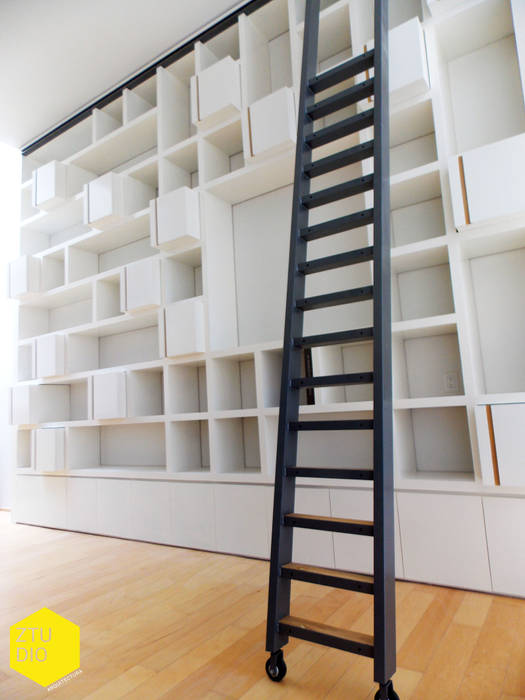 Librero B, ZTUDIO-ARQUITECTURA ZTUDIO-ARQUITECTURA Ruang Studi/Kantor Minimalis Storage