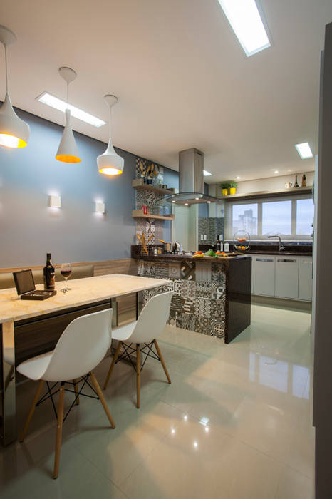 Cozinha apto em Itajaí - SC, Estúdio HL - Arquitetura e Interiores Estúdio HL - Arquitetura e Interiores Cozinhas modernas