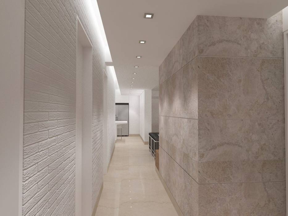 Lomas de La Alameda, RRA Arquitectura RRA Arquitectura Minimalist corridor, hallway & stairs