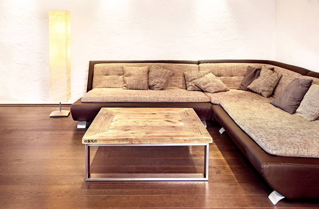 Coffee table stainless steel, edictum - UNIKAT MOBILIAR edictum - UNIKAT MOBILIAR غرفة المعيشة