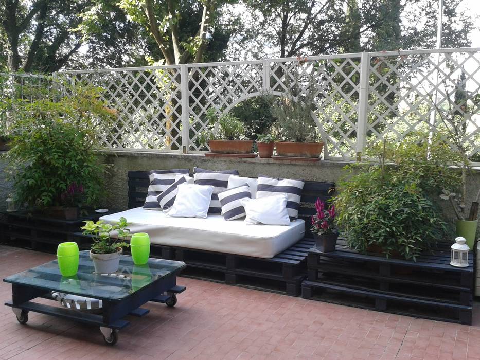 progetto terrazze , Bazardeco Bazardeco Eclectic style balcony, veranda & terrace