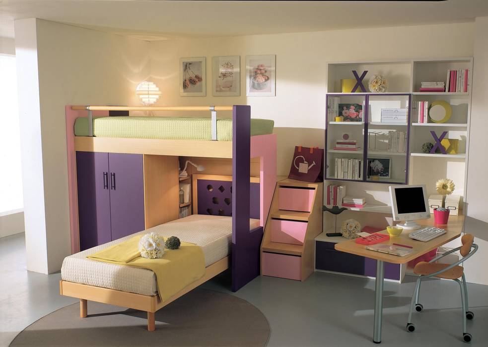 Kubik Ranza sistemleri BedRooms Çocuk Odası Tasarımları Modern Çocuk Odası Yatak & Beşikler
