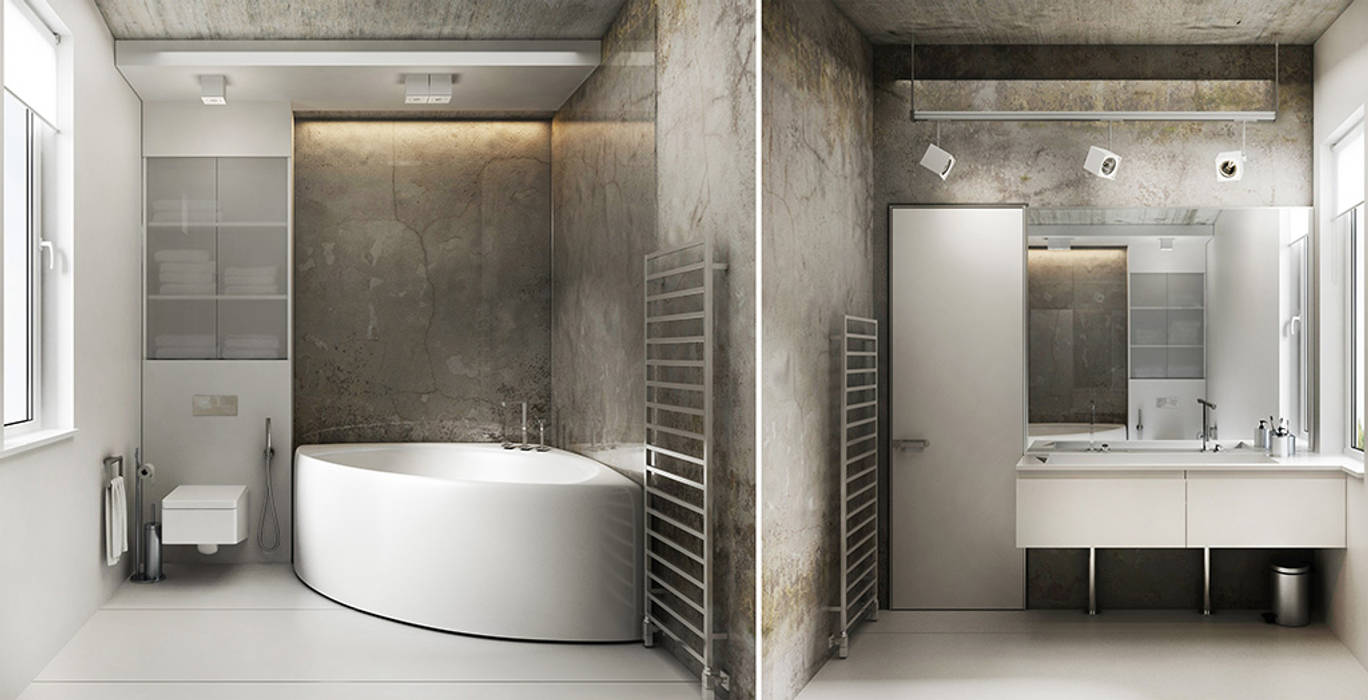 Фантазия, he.d group he.d group Industrial style bathroom Ceramic