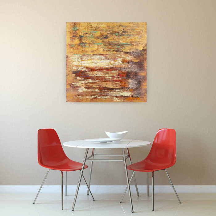 Acryl Gemalde Ein Leben Zu Zweit 80x80cm Fur Die Kuche Modern Von Kunstloft Modern Baumwolle Rot Homify