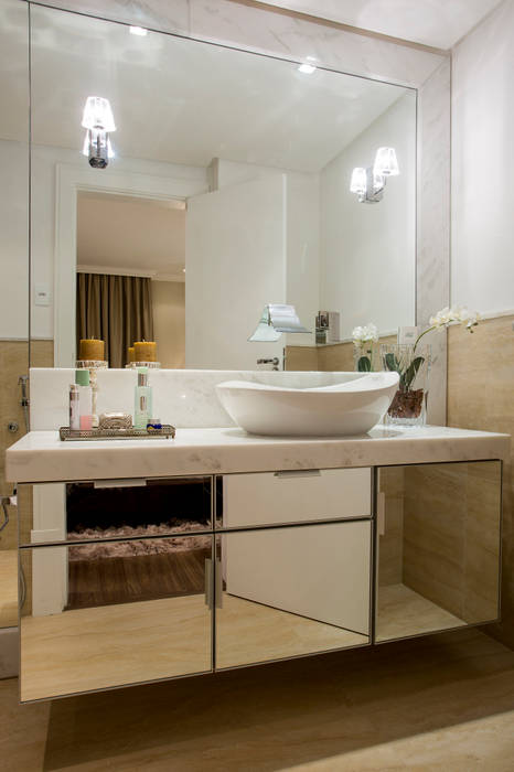 Banheiro Priscila Koch Arquitetura + Interiores Banheiros clássicos