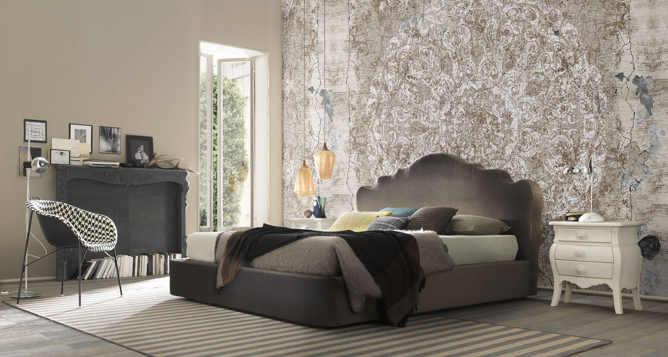 Wallpaper, Els Home Els Home Eclectic style bedroom Paper Accessories & decoration