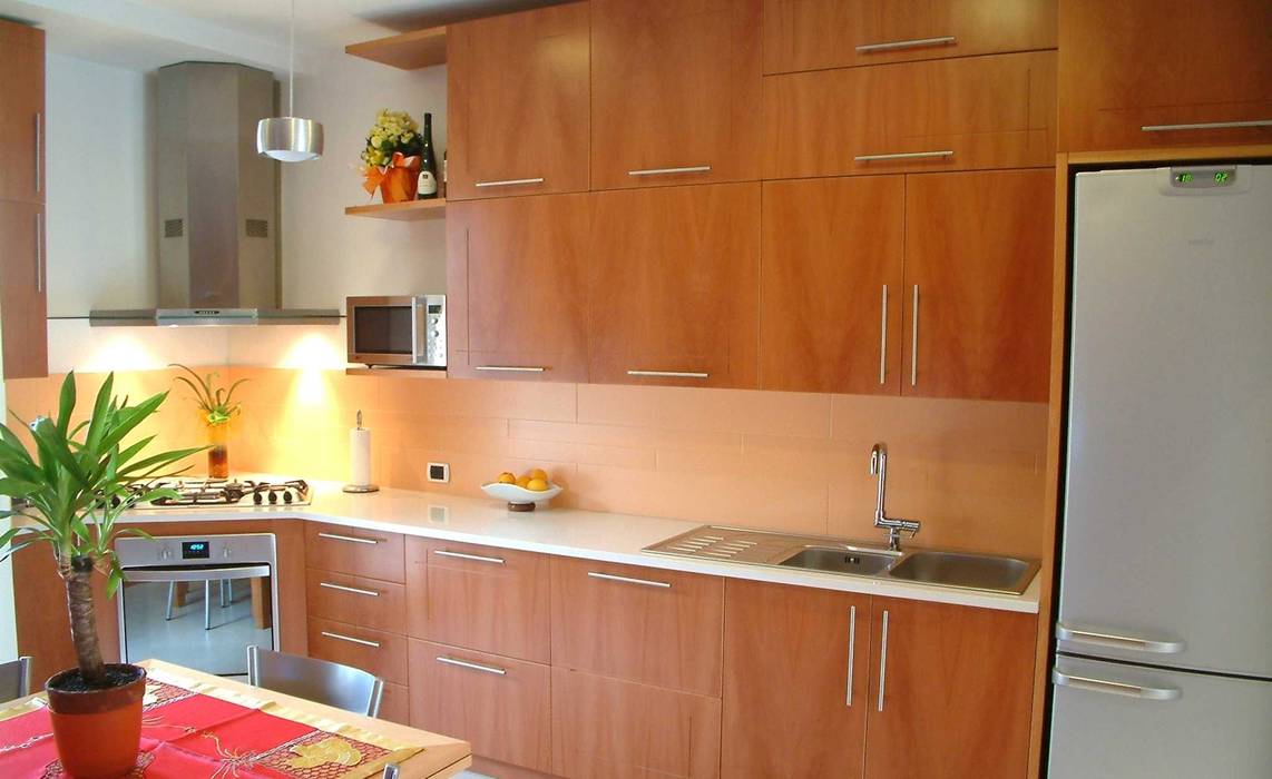 Ristrutturazione Sorrento, Adesign Adesign Dapur Modern Kayu Wood effect