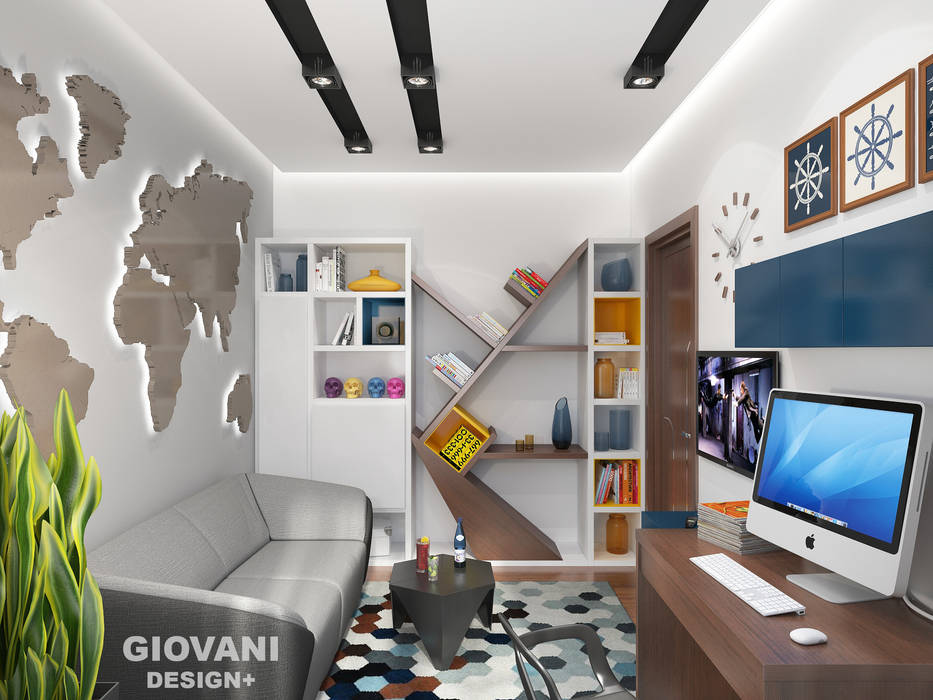 Кабинет Giovani Design Studio Рабочий кабинет в стиле минимализм
