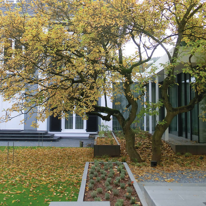 Villenhausgarten, BERND WALDVOGEL LANDSCHAFTSARCHITEKTUR BERND WALDVOGEL LANDSCHAFTSARCHITEKTUR Jardins modernos