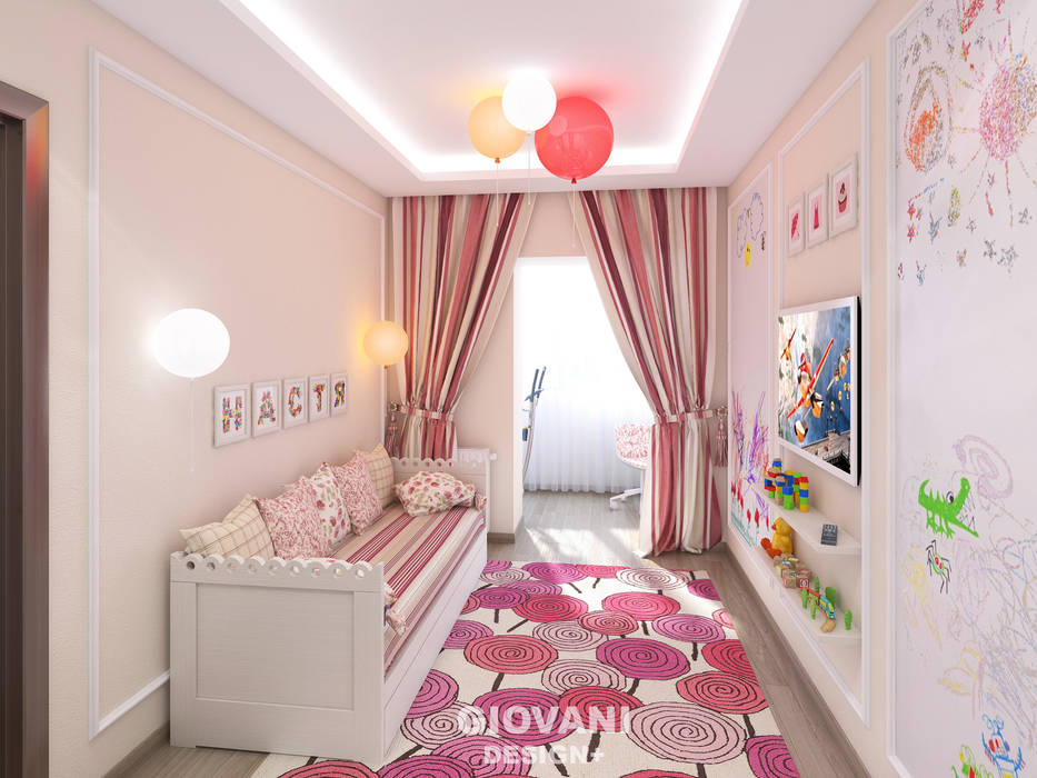 Квартира для молодой семьи Giovani Design Studio Детская комнатa в стиле минимализм