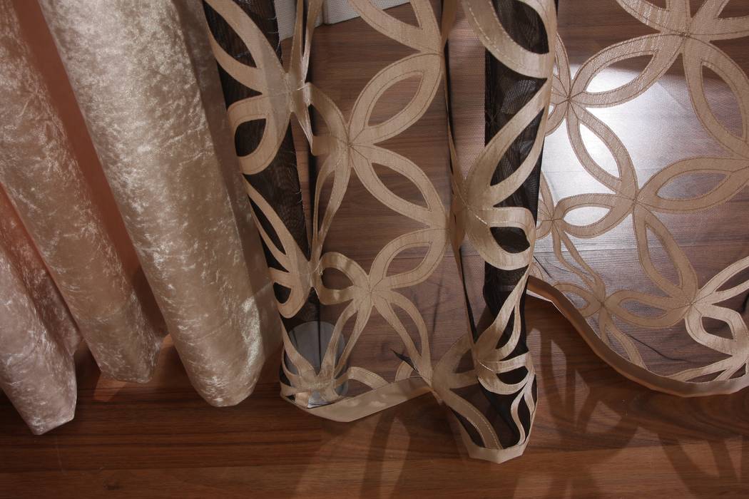 독특한 써클 패턴의 커튼, 포그난 포그난 클래식스타일 침실 직물