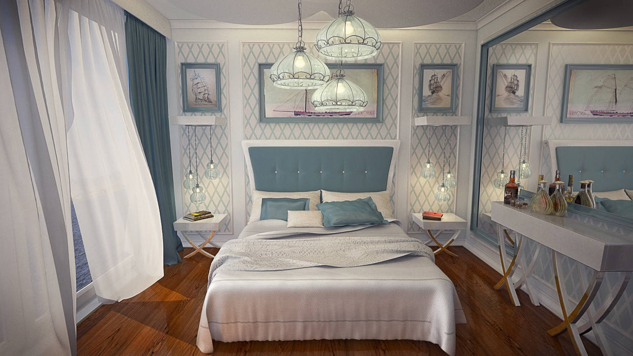 Floating Hotel Standart Room Design, Design by Bley Design by Bley İç bahçe İç Dekorasyon