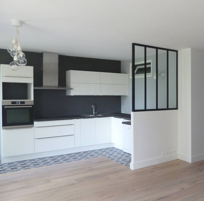 APPARTEMENT L-80m2-Vincennes, Bénédicte Montussac Bénédicte Montussac Cocinas de estilo escandinavo