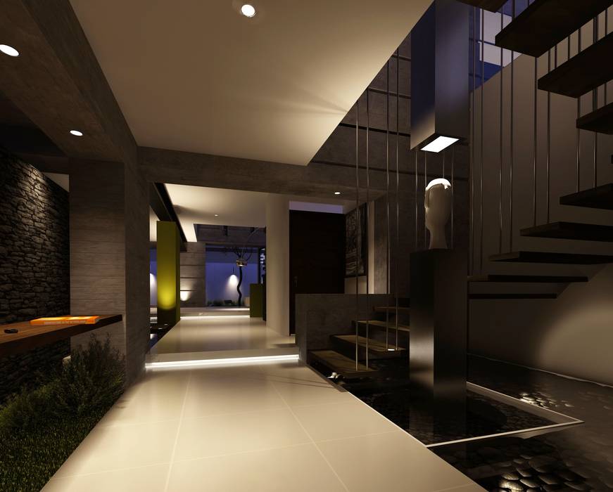 Corredores, halls e escadas modernos por TREVINO.CHABRAND | Architectural Studio Moderno