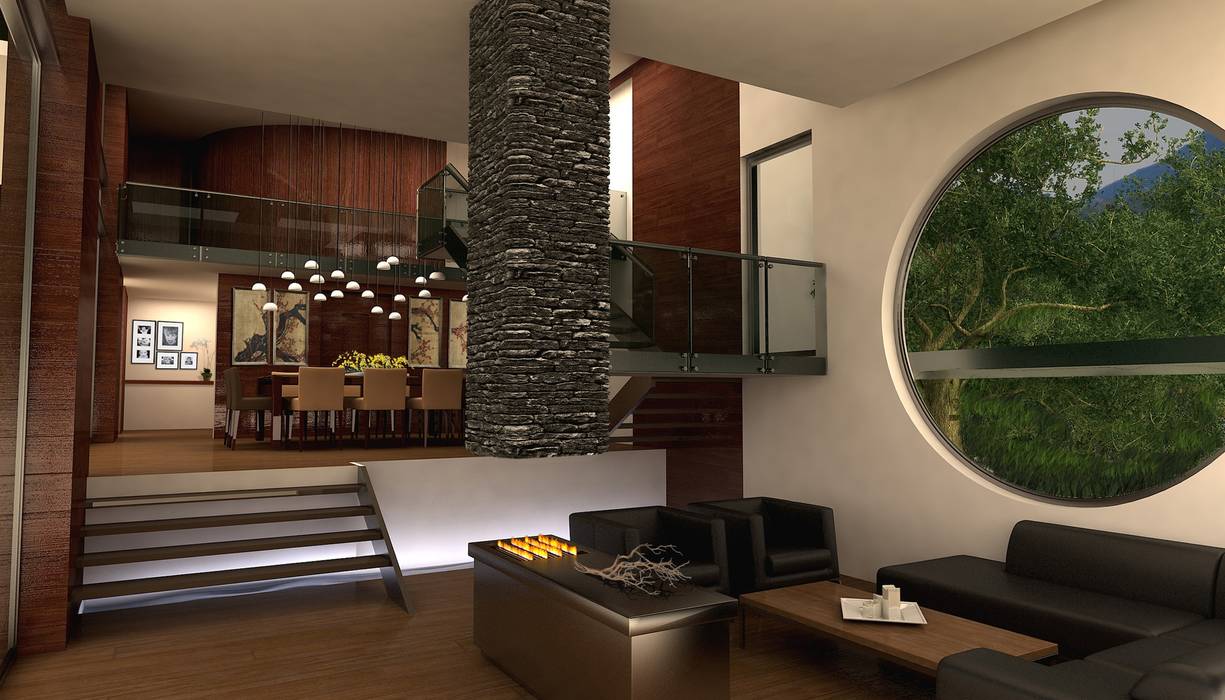 TREVINO CHABRAND Taller de Arquitectura, TREVINO.CHABRAND | Architectural Studio TREVINO.CHABRAND | Architectural Studio Modern living room