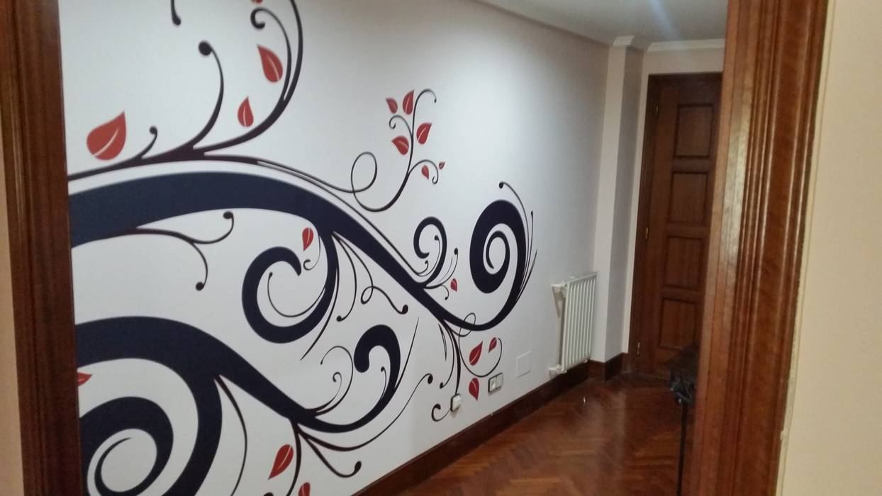 Resultado final Deseñarte Paredes y suelos de estilo ecléctico Edificio,Pintura,pegatina de pared,Arquitectura,Diseño de interiores,Madera,Arte,Piso,pared,Fuente