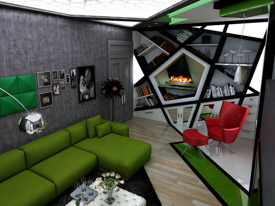 Concept (Living Room) - RU, Abb Design Studio Abb Design Studio Modern Oturma Odası
