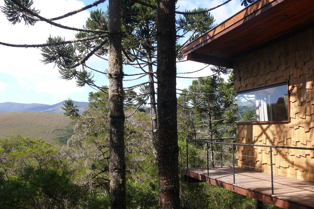 Casa Dois Casais, Cabana Arquitetos Cabana Arquitetos Rustic style houses Wood Wood effect