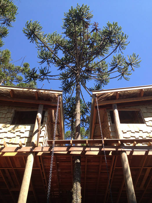 Casa Dois Casais, Cabana Arquitetos Cabana Arquitetos Rustic style house Wood Wood effect