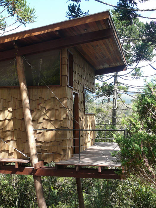 Casa Dois Casais, Cabana Arquitetos Cabana Arquitetos Rustic style houses Wood Wood effect