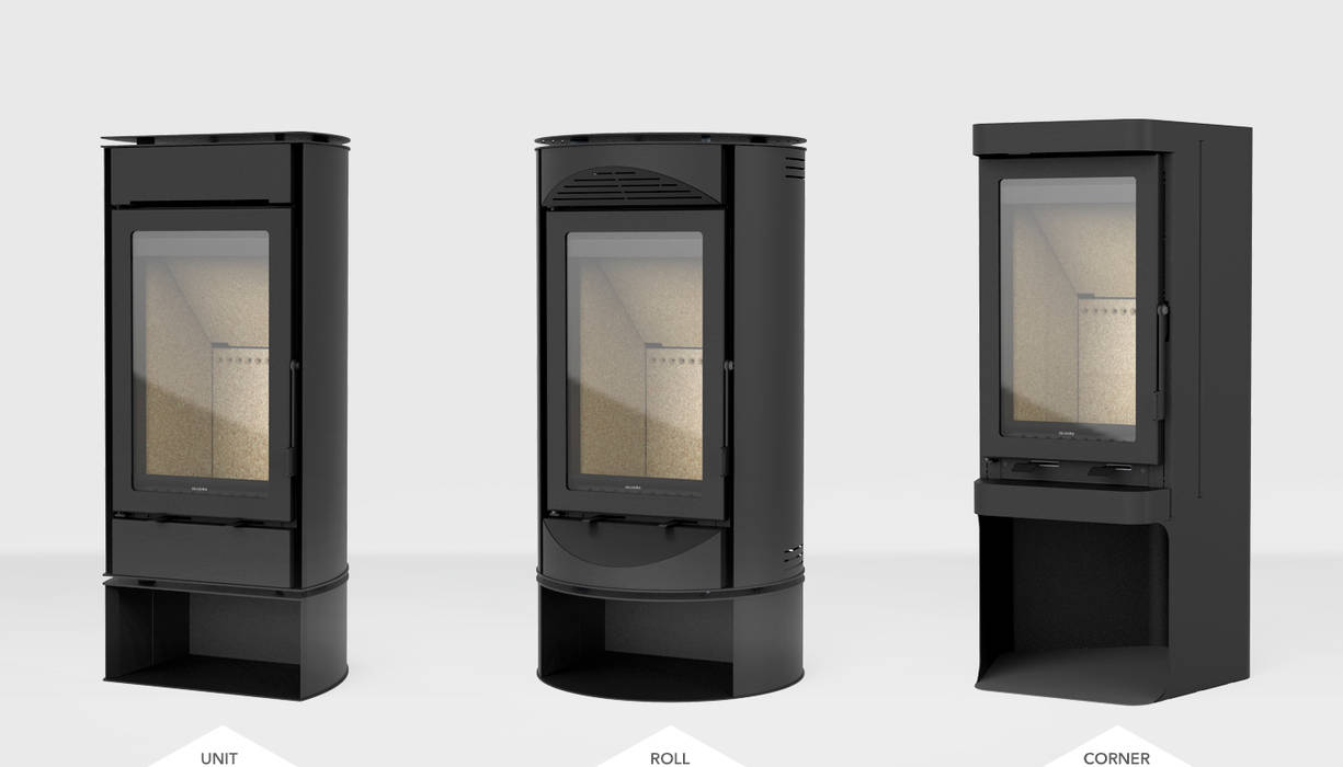 TEK Wood Stove Collection , INNGAGE INNGAGE Salas de estar industriais Lareiras e acessórios